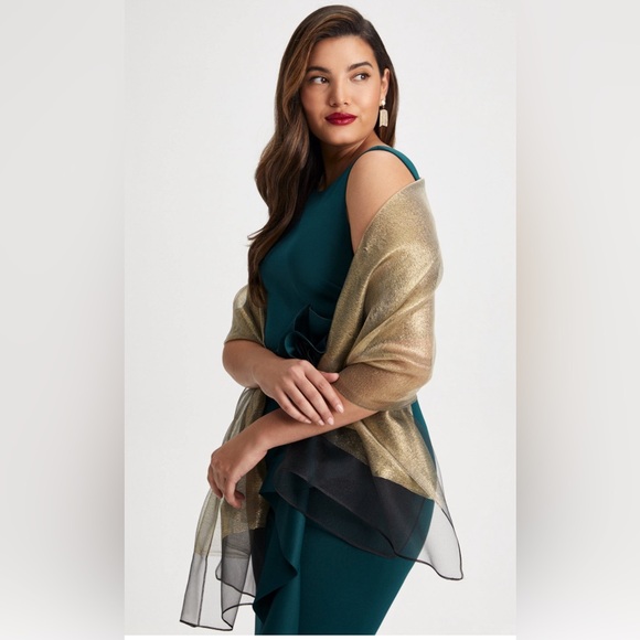 Laura Glitter Organza Evening Wrap - Picture 1 of 6